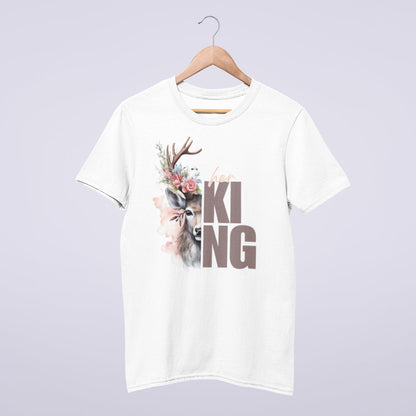 Pärchen T-Shirts „His Queen & Her King“ für IHN