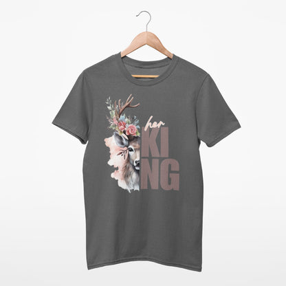 Pärchen T-Shirts „His Queen & Her King“ für IHN