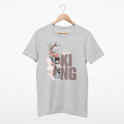 Pärchen T-Shirts „His Queen & Her King“ für IHN