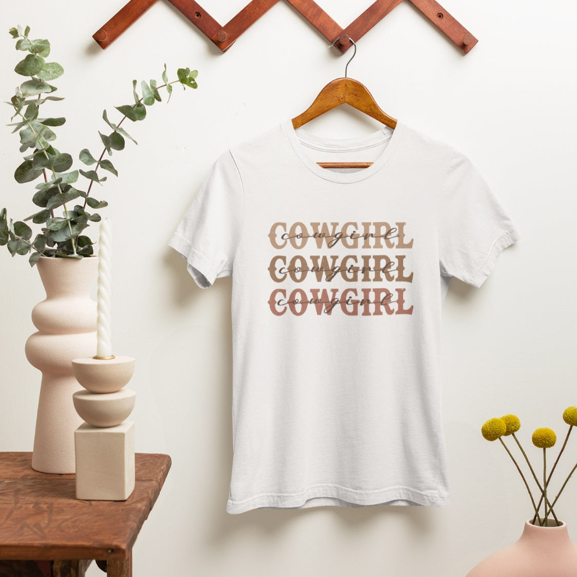 unisex tshirt mit Print 'cowgirl' für westernreiterinnen