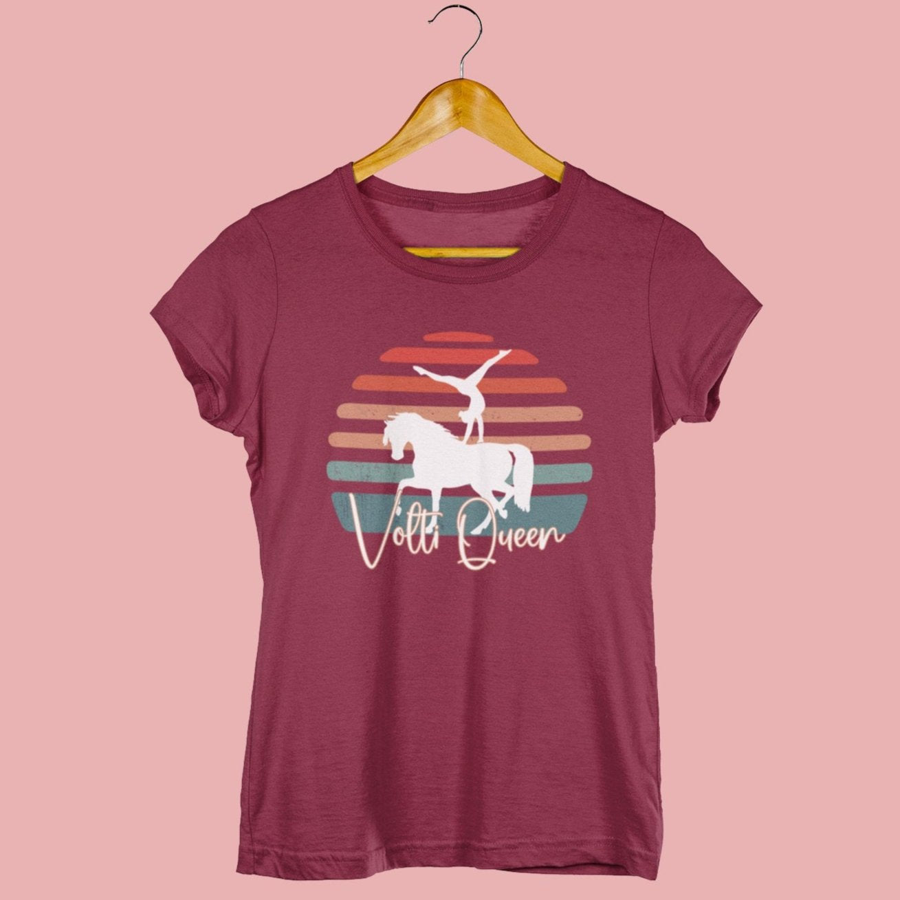 Voltishirt für Frauen, Voltigier Shirt Mädchen, Voltigier T-Shirt Damen, Pferde T-Shirt, T-Shirt für Voltigiererinnen, Voltiqueen Shirt, Pferdeliebhaberinnen, Reitsport T-Shirt, Geschenk für Voltigiererinnen.