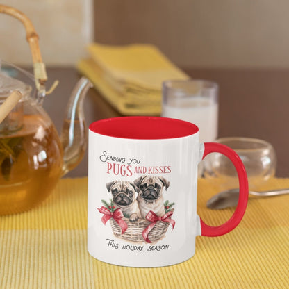 weihnachtstasse mit mops motiv für hundebesitzer der hunderasse mops, tolle geschenkidee