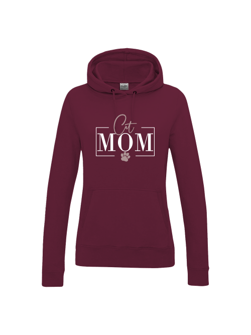 Damen Hoodie "Cat Mom" für Katzenbesitzer