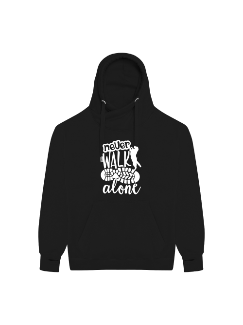 Hundemotiv "never walk alone" Kapuzenpullover Hundebesitzer