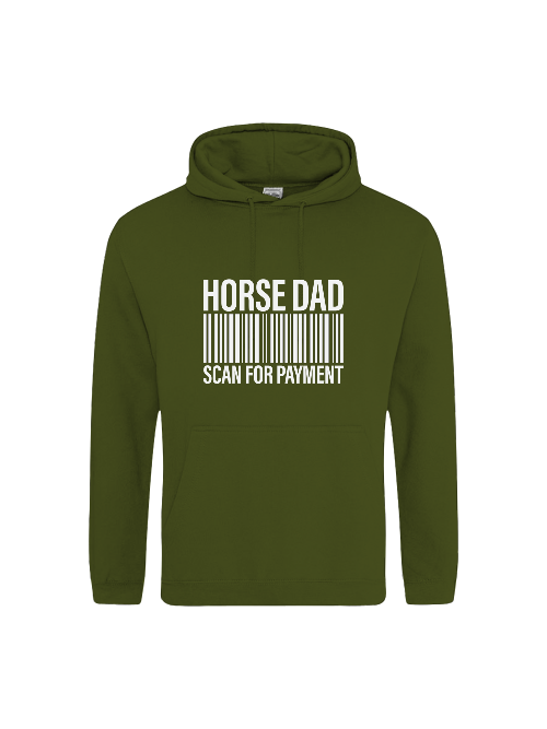 Hoodie "Horse Dad" Scan for Payment, lustiger Hoodie Pferdepapa