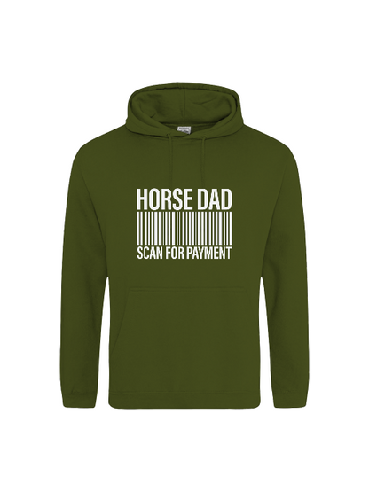 Hoodie "Horse Dad" Scan for Payment, lustiger Hoodie Pferdepapa