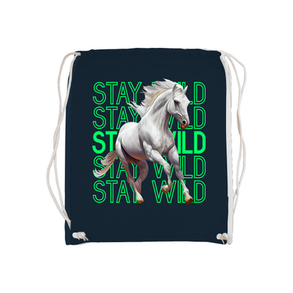 Turnbeutel "stay wild" Pferdedesign