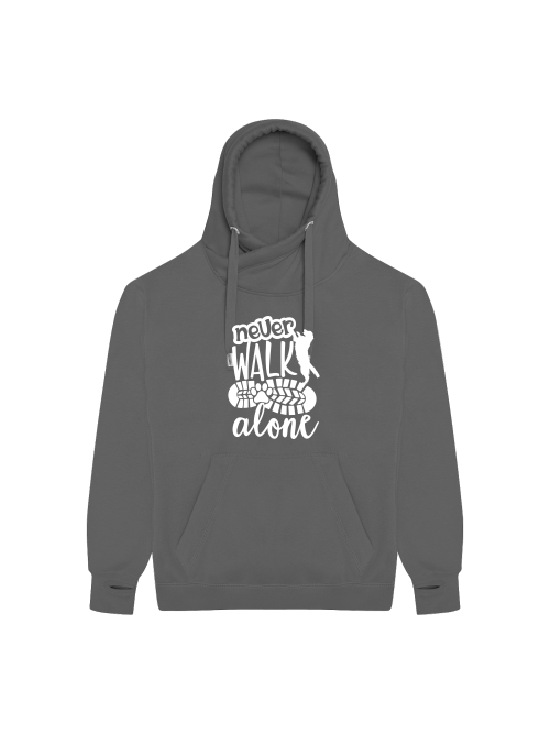 Hundemotiv "never walk alone" Kapuzenpullover Hundebesitzer