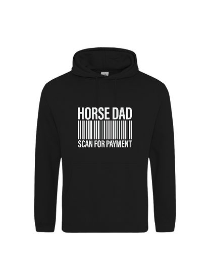 Hoodie "Horse Dad" Scan for Payment, lustiger Hoodie Pferdepapa