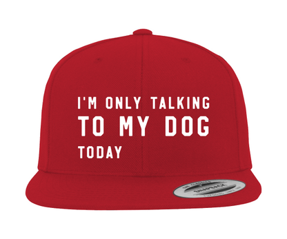 Classic Snapback Cap "I`m only talking to my dog today" Hundebesitzer