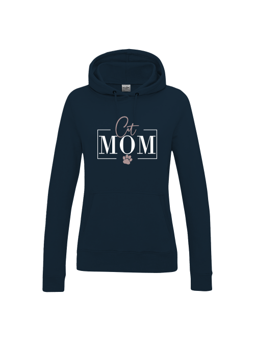 Damen Hoodie "Cat Mom" für Katzenbesitzer