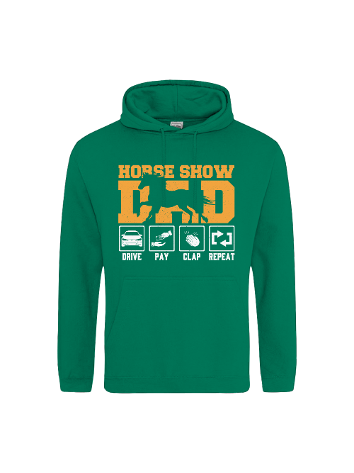 Hoodie "Horse Show Dad" lustig, Statementhoodie Papas