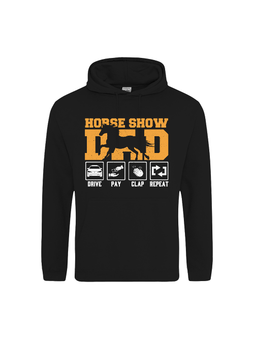 Hoodie "Horse Show Dad" lustig, Statementhoodie Papas